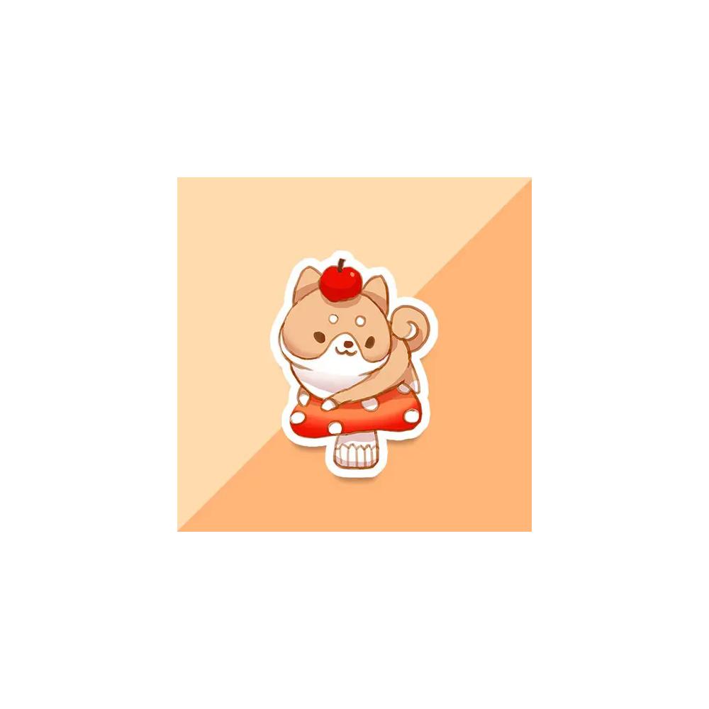 Stickers, Art & School, Thousand Skies, Vinyl, Transparent, Shiba Inu: Shibeshroom, 760471